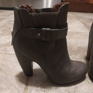 Grey Dollhouse Ankle Booties size 6.5